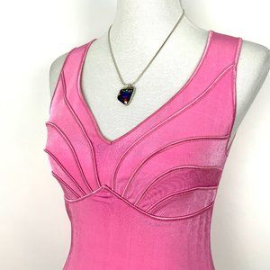 Made in France Feelgood Paris Pink V-Neck Corset Tank Top S